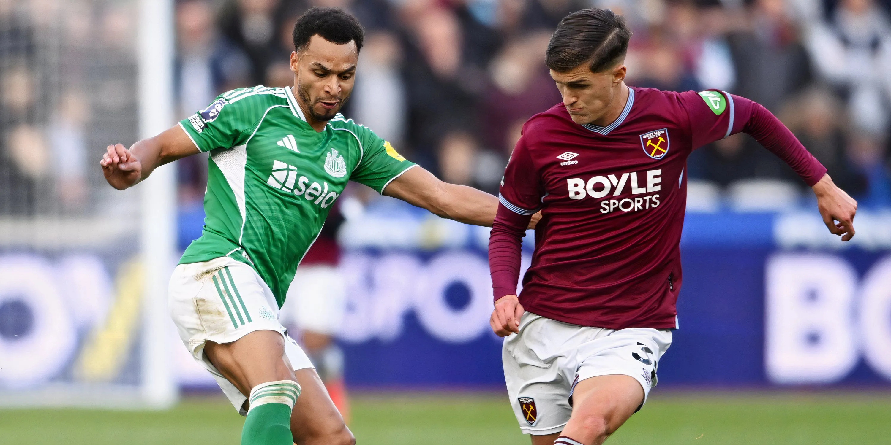 Freddie Potts trong trận đấu xuất sắc tại St James Park trước Newcastle United