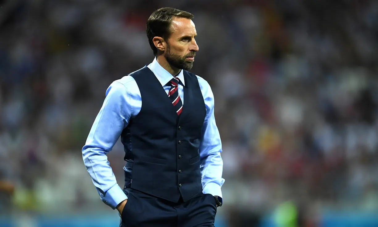 Gareth Southgate và chiếc áo gile mang tính biểu tượng tại World Cup 2018