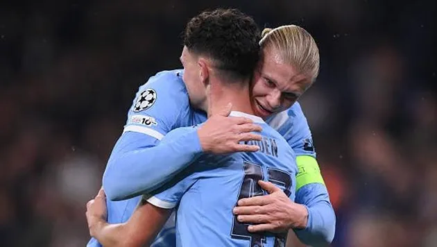 Phil Foden gây ấn tượng bên cạnh Erling Haaland trong trận đấu Champions League